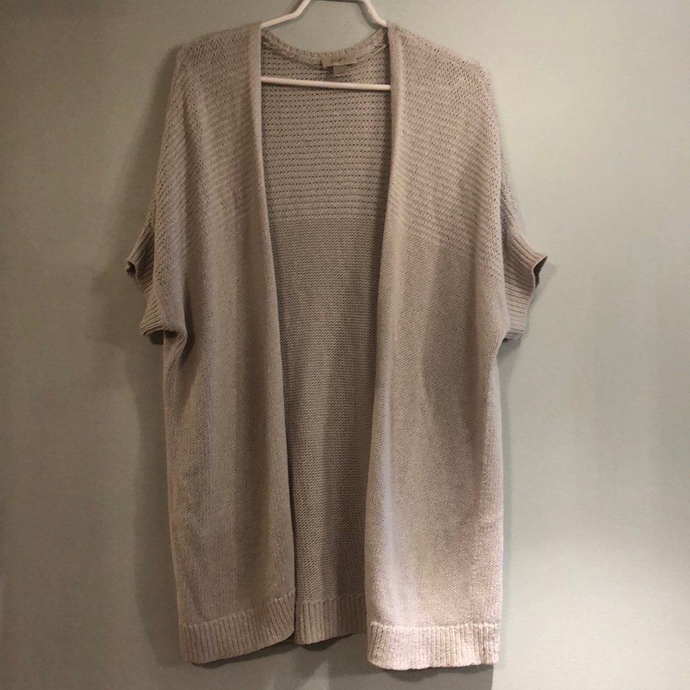 LOFT short sleeve knit cardigan